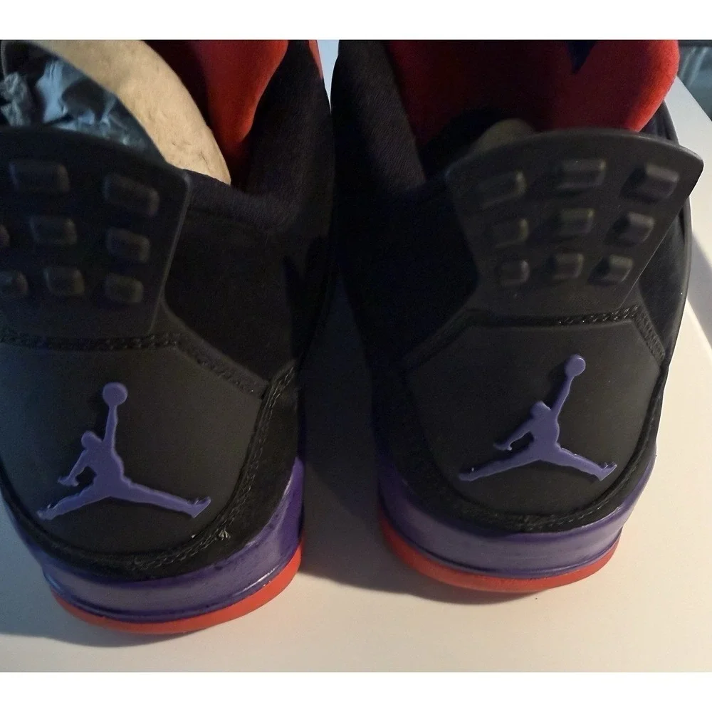 Jordan Air Jordan 4 Retro Raptors Men 7 Black Red Drake Signature AQ3816-056